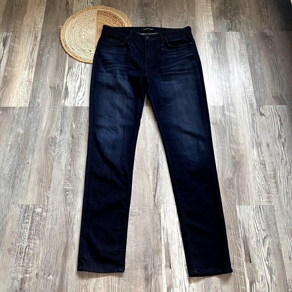 MONFRERE Brando Dark Wash Straight Leg Jeans Mens Size 36 Blue Denim USA